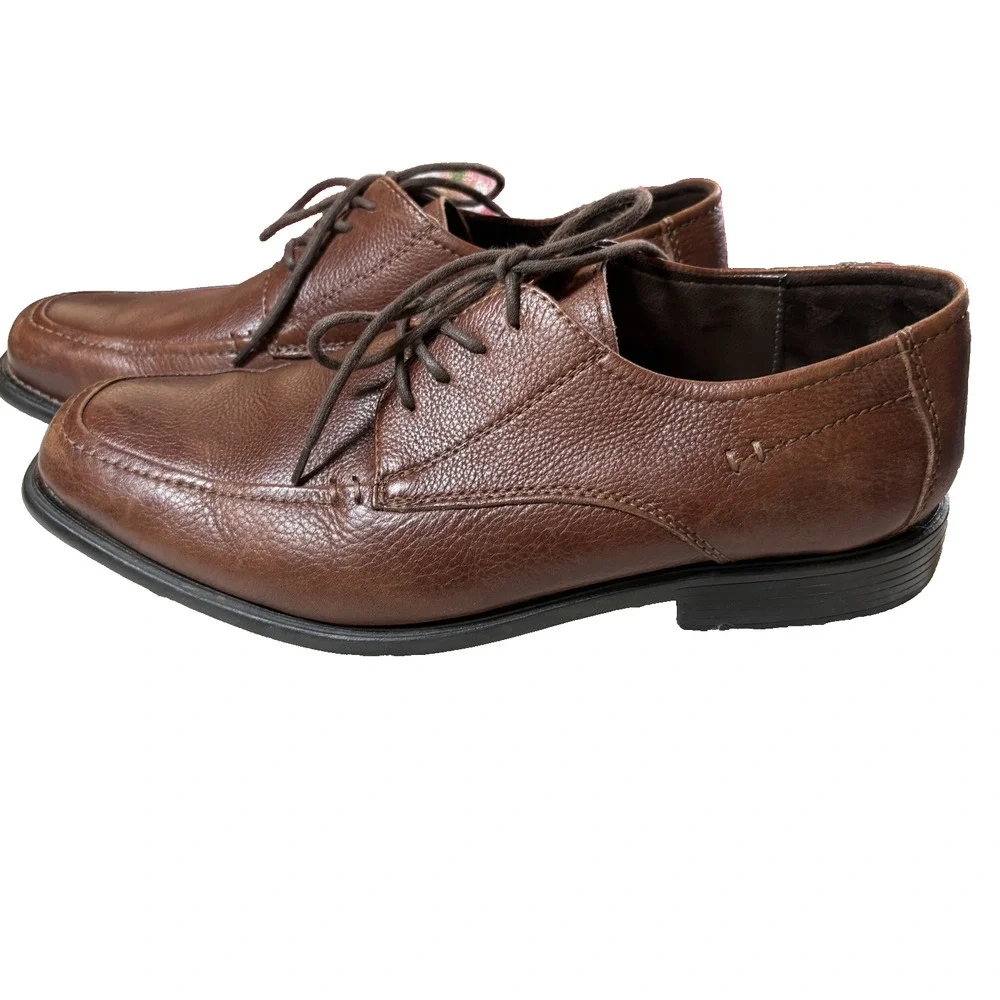Johnston & Murphy Men’s 9.5 Sheepskin Leather Lace Up Dress Shoe J & M Flex